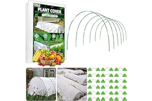 FUBEGI 3x10M Garden Fleece Frost Protection 30gsm Horticultural Fleece Garden Hoops Kit for Winter, Plant Cover Antifreeze Cloth Plant Blanket Fleece Protection, Greenhouse Garden Tunnel Hoops for Raised Bed