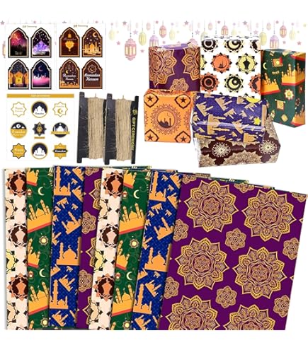 DPKOW Eid Mubarak Cadeaupapier Moskee Maan, 6 stuks DIY Ramadan Inpakpapier Vellen Islamitische Moslim Kunst Ambachtelijk Papier, Recyclebaar Inpakpapier voor Ramadan Eid-al-Adha Verjaardag Kerstmis DPKOW Eid Mubarak Cadeaupapier Moskee Maan, 6 stuks DIY Ramadan Inpakpapier Vellen Islamitische Moslim Kunst Ambachtelijk Papier, Recyclebaar Inpakpapier voor Ramadan Eid-al-Adha Verjaardag Kerstmis