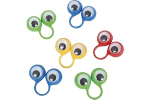 Unique Party Supplies 84742 prezenty na imprezę - lalki na palce z naklejanymi naklejkami - opakowanie 8 sztuk, 32 x 143 x 130 mm