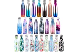 lalafancy Bottiglia Acqua in Acciaio Inox, Borraccia Sportiva Borracce Termiche Isolamento Sottovuoto a Doppia Parete per 24 Ore Fredde & 12 Calde, Senza BPA - 350ml/500ml/750ml