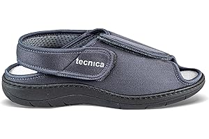 EXTRO STYLE - Tecnica 7, Linea Anziani, Microfibra, Ciabatta Ortopedica Made in Italy per Piede Fasciato, Chiusura a Strappo, Scarpe Ortopediche, Dispositivo Medico Classe 1