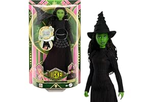 Mattel Wicked Singing Elphaba Fashion Doll & Accessories, Posable with Movie-Inspired Look & Removable Outfit, Sings “Defying Gravity”, JLG48