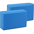EXERZ Yoga Blocks 2pcs Gym Bricks -Comfortable Fitness Yoga Bricks, Anti-Slip, Lightweight and Travel Friendly Pilates Practice