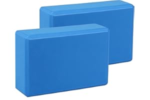 EXERZ Briques Yoga/Blocs de Yoga Haute densité 2PK - Briques de Mousse de Fitness Confortables, antidérapantes - Léger et Facile à Transporter
