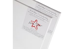 Star 2X Chassis ENTOILÉ Art UNIVERSITÉ 60x80cm | Toiles sur châssis 60x80 cm | Toile préimprégnée, prêts à Peindre, châssis avec Toile