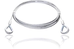 Drahtseile24 Cuerda de alambre con guardacabos – Cable de acero con tope – Cuerda de tope, cable de acero con ojales | galvanizado | Diámetro 12 mm / 1.500 kg de carga útil | 8 m