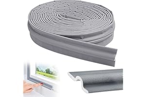 SERDA-RUN 3M/118 inch Window Draft Excluder,self-Adhesive Insulation Door Seal Strip Sound Proofing Seal Strip Weather Stripping Foam Tape Draft Blocker for Windows Doors