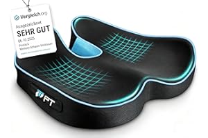 POOTACK Ergonomisches Sitzkissen aus Memory-Schaum – Für Bürostuhl, Autositz & Homeoffice, Weiche Sitzunterstützung mit Atmungsaktivem Bezug