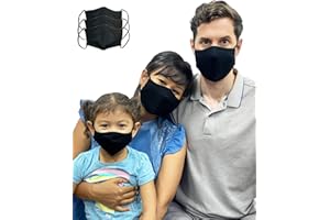 LOFBAZ Masque facial en coton avec poche filtrante lavable et réutilisable