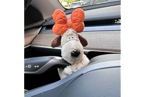 FiveMileBro Autodekoration Hund, Auto-Armaturenbrett-Ornament, Hundepuppe, Mini-süßer Hund,Plüschtier, Wischer-Blinker-Dekoration Zubehör, Kreative Auto Ornament (Qrange)
