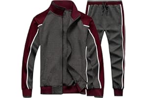 amropi Survêtement Homme Ensemble Veste Sweat et Pantalon Jogging Combinaison de Sport