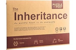 PUZZLE POST Unique Escape Room In An Envelope | Great For Groups - Families & Friends | Perfect For Games Night | Escape Room In A Box | Puzzle Mystery Game - The Inheritance