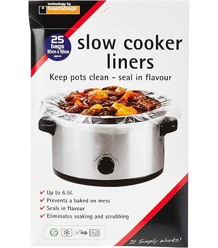 Sacchetti da cucina usa e getta di piccole dimensioni, adatti per pentole da 1-3 QT, adatti per pentole a cottura lenta e pentole ovali e rotonde (16