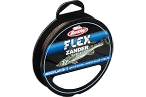 Berkley Flex SS Żyłka wędkarska z monofilamentowym sandaczem - mocna, niska pamięć, łatwa do zawiązania - idealna dla wędkarzy sandaczy, brązowa