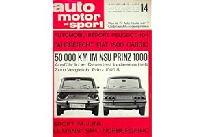 DAS GEBURTSTAGSGESCHENK HISTORISCHE ZEITSCHRIFTEN Echte, historische Zeitschrift von 1965 - Garantiert 60 Jahre alt - Personalisiertes Geschenk 60. Geburtstag Mann - Original aus Jahr 1965 - Die Geschenkidee für Männer - Auto Motor Sport 14/1965