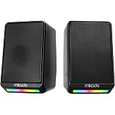 Lunatic MD-178 2.0 3W*2 Siyah RGB Aydınlatmalı USB + 3.5mm USB 5V Speaker Hoparl&ouml;r (MD-178 Siyah)