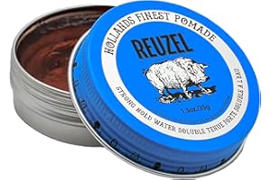 ‎REUZEL Reuzel Blue Strong Hold Pomade, Strong Hold Pomade dla uzyskania połysku, rozpuszczalna w wodzie, o zapachu wanilii, 1,3 uncji/35 g