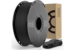 Inslogic Filamento PLA opaco Nero 1.75mm Filamento per stampanti 3D con bobina da 1kg, precisione dimensionale ±0.02mm, compatibile con sistema di ricarica BambuLab