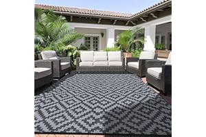 Tappeto esterno Alishomtll 120 x 180 cm, polipropilene, resistente intemperie, UV, reversibile