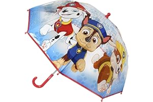 CERDÁ LIFE'S LITTLE MOMENTS Parasol dla dzieci z motywem Psiego Patrolu, kolorowego wzornictwa firmy Chase, Marshall i Skye – odporny na wiatr parasol dziecięcy z bezpiecznym otworem na rękę i