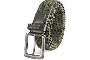 BOZEVON Ceinture Tissée Élasticité - Tissu Élastique Stretching Étirable Ceintures pour Homme Femmes