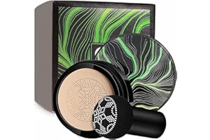 WWQQYY Mushroom Head Air Cushion CC Cream Natural Foundation Full Cover Concealer, Nude Makeup Oil Control/Moisturizing Brightening Pigment BB Cream Matte Foundation (Natural)