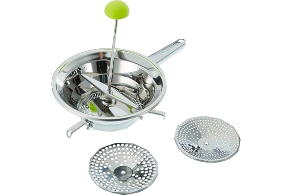 Ibili 765324 Moulin a legumes Inox 18/10 24 cm de diametre, Argent