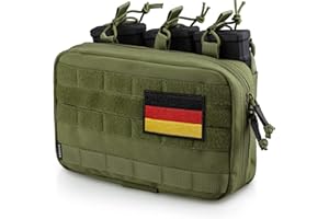 Wynex Custodia Tattica Admin Pouch per Porta Caricatori 5.56，Molle Tasca Utility Militare Borsello Tattico Tasche Tattiche softair per HK416 M4 M16