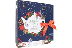 English Tea Shop Book Style Christmas Night Advent Calendar | 25 Pyramid Tea Bags | 50g