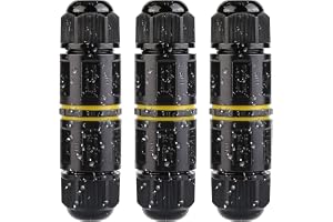 Vegena Vattentät Kopplingsbox för Utomhusbruk, IP68 5-Polig, Elektrisk Tråd Extern Hylsa Kopplare för Ø 4-11 mm Kabeldiameter, 3-Pack
