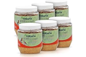 Eggersmann volaris Lot de 6 x 350 g de beurre de cacahuètes de qualité supérieure avec insectes pour oiseaux sauvages – Nourriture riche en calories – Beurre de cacahuète oiseaux dans plastique –