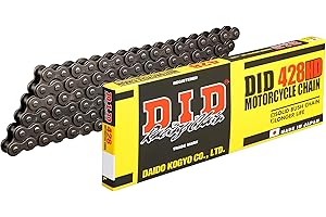 D.I.D RACING CHAIN DID Kette 428 HD, 126 Glieder (Standard), offen mit Clipschloss, Stahlfarben