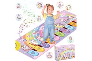 MOYKSRR Dziecięca Mata Fortepianowa z 8 Dźwiękami Instrumentów, Mata do Tańca Muzycznego, Mata do Zabawy Muzycznej dla Chłopców Dziewcząt, Prezent świąteczny dla Chłopców w Wieku 1-6 Lat