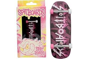 SPITBOARDS® Diapasón Oldschool Cruiser Pro de 34 mm, configuración completa, premontado, madera de 5 capas, camiones profesionales, tuercas de bloqueo, ruedas de rodamiento de uretano suave 60D Pro,