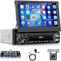 1 DIN Autoradio Mit Wireless CarPlay & Android Auto - 6,36 Zoll Touchscreen