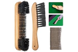 Adhafera Pool Table Brush Cleaner Kit with 3 Tools, Brush Made of Pure Solid Wood and Nylon Bristle, Snooker Accessories for Snooker Table