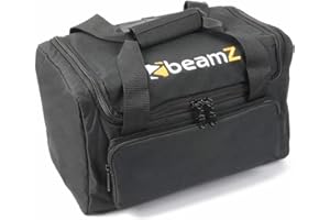 Beamz AC-126 Maleta Estuche Blando de Transporte apilable (Dimensiones 35,5 x 20 x 20,5 cm, para Equipos de Audio o DJ, Cremallera) - Negro