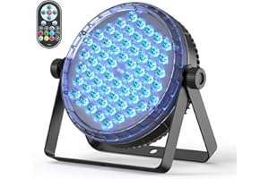 Rtktoup 60 x 2W Foco Par LED, RGBW 4 en 1 Luces Escenario DMX 8CH Estroboscópico con Control Remoto, Luz de Discoteca para DJ Bar Club Fiestas Boda Navidad Halloween