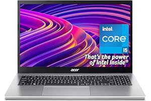 Acer Aspire 3 A315-59 Laptop - Intel Core i5-1235U, 8GB, 512GB SSD, Integrated Graphics, 15.6-inch FHD, Windows 11, Silver