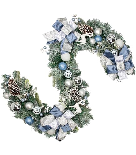 Guirlande Tinsel Noël SULOLI - 10 Mètres Argent - Pour Sapin, Décoration Murale, Fête - Réutilisable