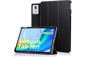 DLveer Custodia Cover per Lenovo Tab M11 11 Pollici 2024 - Smart Cover Ultra PU Sottile con Funzione Auto Sleep/Wake, Cover Per Lenovo Tab M11 Tablet (TB330FU/TB330XU),Nero