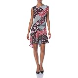 Robe Desigual VALERIA - Imprimé Fleuri Noir, Taille 46, Manches 3/4, Viscose