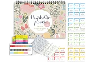 ‎WEEKVIEW Der smarte Haushaltsmanager A5 | weekview Haushaltsplaner 2025 | PLUS | undatiert | mit Wochenaufkleber, Griffregister, 366 Stickern & Tafelkalender – für Haushalt, Menüplanung & Budget