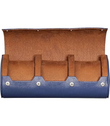 Hiram Horloge Travel Case 1 Horloges Opbergdoos Saffiano Lederen