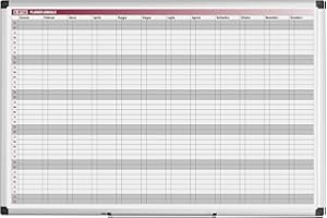 Bi-Office Planner Annuale 52 Settimane, In Italiano, Lavagna Magnetica Per Planning Annuale Cancellabile A Secco, 90 x 60 cm