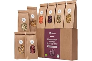 ‎BONATEA Tee Selber Mischen Set Geschenk mit Früchtetee - BIO Früchtetee Geschenkset mit 8 leckeren Früchten zum DIY Teemischung Selber Machen