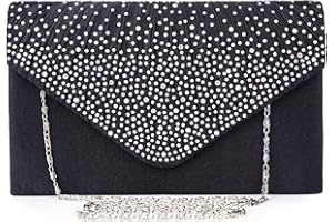 adoranda Abendtasche Damen Satin Clutch Hochzeit Tasche Party Brauttasche Handtasche Elegant