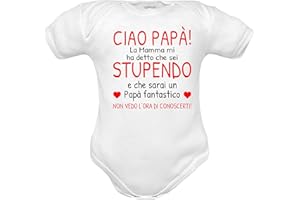 CORREDINO NEONATO body neonato Papà Stupendo e fantastico Mamma stupenda e meravigliosa regalo nascita
