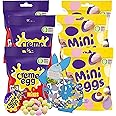 Mini Easter Eggs Chocolate Bulk - Assorted 3 x 78g Creme Egg with Soft Fondant & 3 x 80g Mini Eggs in a Crispy Shell Bags. Chocolate Gifts for Easter Egg Hunt, Easter Gifts with Topline Card.