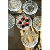 Cam Kristal Model Tabak Kahvaltılık &Ccedil;erez 14 Cm Tatlı Tabağı 6'lı Oslo
